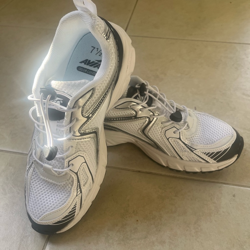 Avia White and Black Athletic Shoes